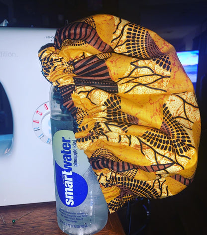 African Print Satin-Lined Kid’s Bonnet